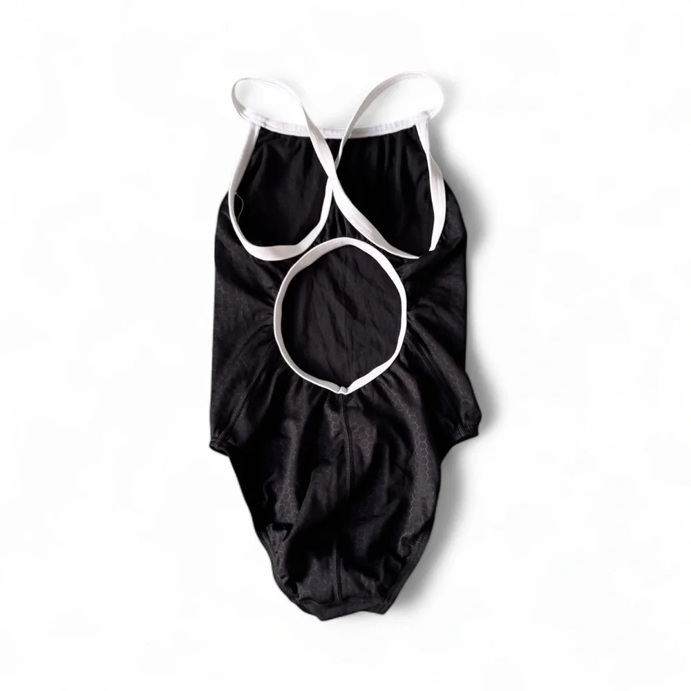 TYR Durafast Elite Diamondfit Hexa Black White One Piece Swimsuit SZ 28 / Small - Picture 6 of 8